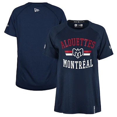 Women's New Era Navy Montreal Alouettes Sideline Circuit Performance T-Shirt