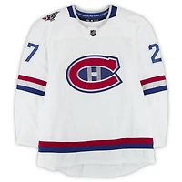 Alex Galchenyuk Montreal Canadiens Practice-Used #27 White adidas Jersey vs. Ottawa Senators on December 16, 2017 - NHL 100 Classic - Worn During Warm-Ups