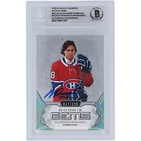 Carte recrue 10 authentifiée signée Alexander Romanov des Canadiens de Montréal, Upper Deck Black Diamond Rookie Gems 2020-21 #RG-AR #47/399, fanatiques de Beckett