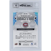 Alexander Romanov Montreal Canadiens Autographed 2020-21 Upper Deck Black Diamond Rookie Gems #RG-AR #47/399 Beckett Fanatics Witnessed Authenticated 10 Rookie Card