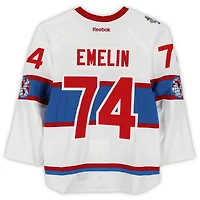 Alexei Emelin Montreal Canadiens Practice-Used #74 White Reebok Jersey vs. Boston Bruins on January 1, 2016 - NHL Winter Classic - Worn During Warm-Ups