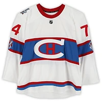 Alexei Emelin Montreal Canadiens Practice-Used #74 White Reebok Jersey vs. Boston Bruins on January 1, 2016 - NHL Winter Classic - Worn During Warm-Ups