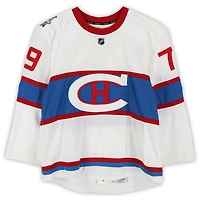 Maillot blanc Reebok n° 79 porté par Andrei Markov, des Canadiens de Montréal, lors du match d'entraînement contre les Bruins de Boston le 1er janvier 2016 – Classique hivernale de la LNH – Porté pendant l'échauffement