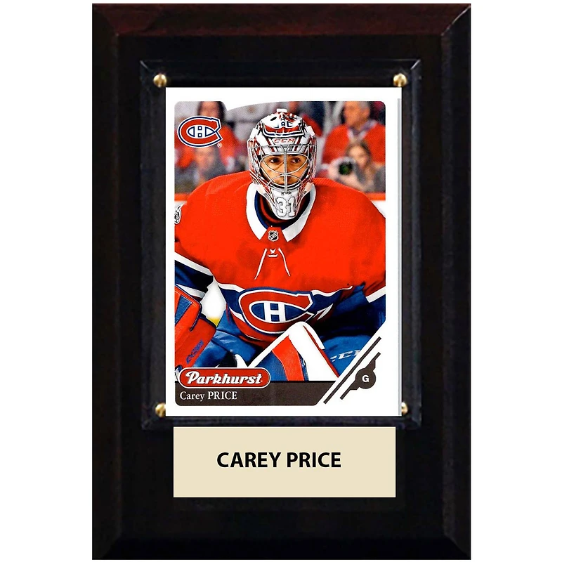 Upper Deck Carey Price Canadiens de Montréal 2021 NHL Plaque 4'' x 6'' avec Trading - Carte