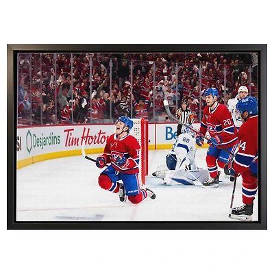 Cole Caufield Montreal Canadiens 20 x 29 Framed 2026 Playoffs Canvas
