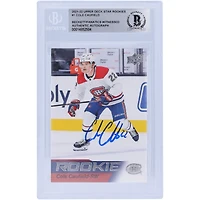 Cole Caufield, Canadiens de Montréal, carte de recrue authentifiée numéro 1 des Upper Deck Rookies 2021-22 autographiée par Beckett Fanatics