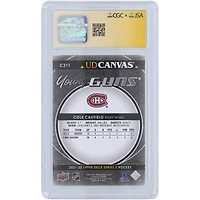Carte recrue autographiée Cole Caufield des Canadiens de Montréal 2021-22 Upper Deck Series 2 Young Guns Canvas #C211 CGC Fanatics Witnessed Authenticated Auto 10 Rookie Card