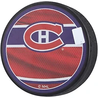 Rondelle de hockey rétro inversée autographiée par Cole Caufield des Canadiens de Montréal 2022-23