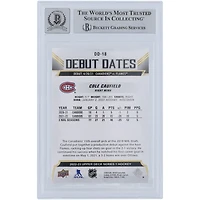 Cole Caufield Canadiens de Montréal Dates de début 2022-23 Upper Deck autographiées #DD-18 Fanatiques de Beckett témoins Carte 10 authentifiée