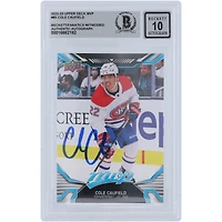 Cole Caufield Canadiens de Montréal autographiés 2022-23 Upper Deck MVP #85 Beckett Fanatics témoins authentifiés 10 cartes