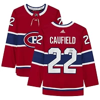 Cole Caufield Canadiens de Montréal Maillot adidas rouge authentique autographié