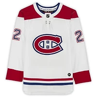 Maillot authentique adidas blanc autographié par Cole Caufield des Canadiens de Montréal