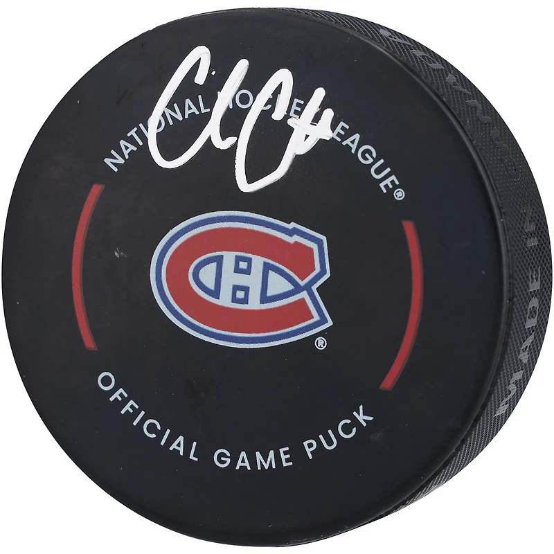 Cole Caufield Montreal Canadiens Autographed Official Team Game Puck