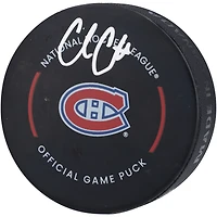 Cole Caufield Montreal Canadiens Autographed Official Team Game Puck
