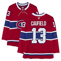Cole Caufield Montreal Canadiens Autographed Red Fanatics Premium Jersey