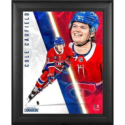 Collage encadré 13 po x 16 po de Cole Caufield, Canadiens de Montréal, collection Radiance