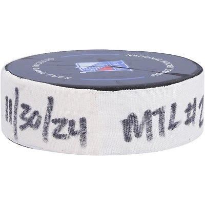 Cole Caufield Montreal Canadiens Game-Used Goal Puck from November 30, 2024 vs. New York Rangers 