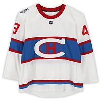 Maillot blanc Reebok n° 43 porté par Daniel Carr, des Canadiens de Montréal, lors du match contre les Bruins de Boston le 1er janvier 2016 – Classique hivernale de la LNH – Porté pendant l'échauffement