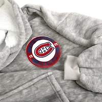 Gray Montreal Canadiens Game Time Hoodie Blanket