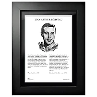 Jean Béliveau Canadiens de Montréal - 1972 Legends Line 12'' x 16'' Photo encadrée