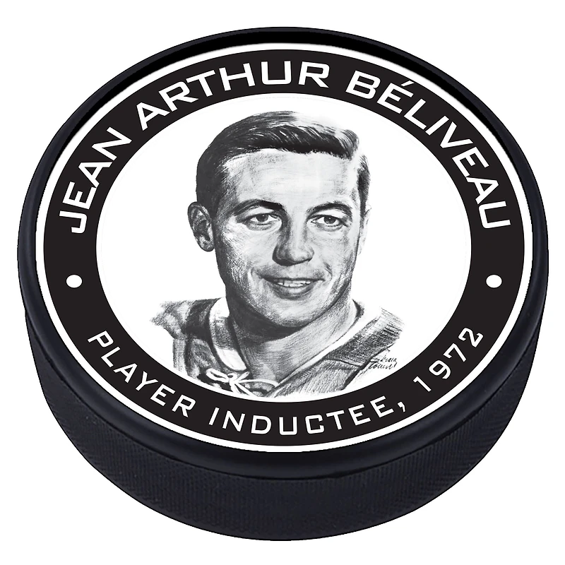 Jean Beliveau Montreal Canadiens - Legends Line Textured Hockey Puck