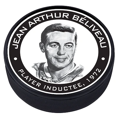 Jean Béliveau Canadiens de Montréal - Rondelle de hockey texturée Legends Line
