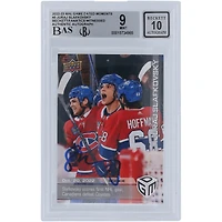 Carte de recrue 9/10 autographiée par Juraj Slafkovsky des Canadiens de Montréal 2022-23 Upper Deck Game Dated Moments Premier but #5 Beckett Fanatics Witnessed Authentifié