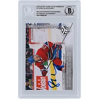 Juraj Slafkovsky Montreal Canadiens Autographed 2022-23 Upper Deck Game Dated Moments Rookie Debut #1 Beckett Fanatics Witnessed Authenticated Rookie Card 
