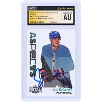 Juraj Slafkovsky Montreal Canadiens Autographed 2022-23 Upper Deck Metal Universe Aspects #A-21 CGC Fanatics Witnessed Authenticated Rookie Card