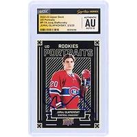 Juraj Slafkovsky Montreal Canadiens Autographed 2022-23 Upper Deck UD Portraits #P-74 CGC Fanatics Witnessed Authenticated Auto 10 Card