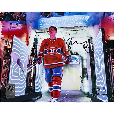 Juraj Slafkovsky Montreal Canadiens Autographed 8" x 10" NHL Debut Photograph