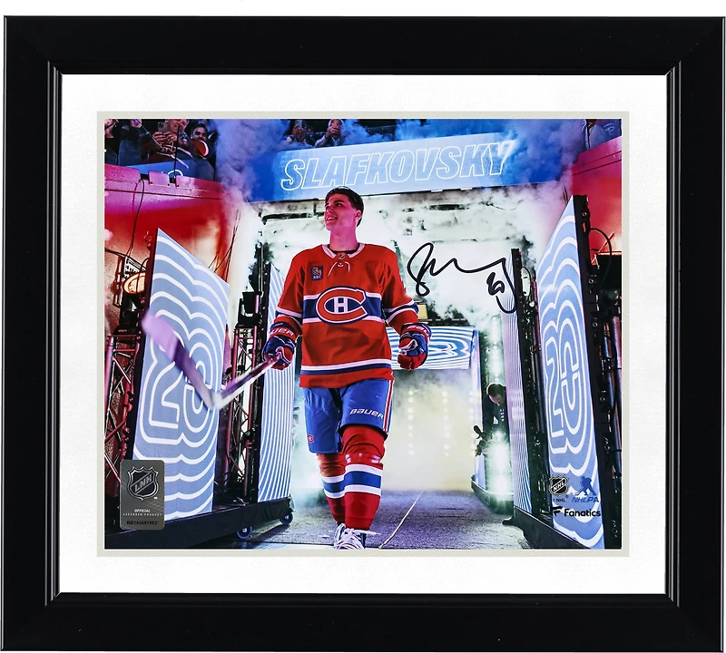 Juraj Slafkovsky Montreal Canadiens Autographed 8" x 10" NHL Debut Photograph