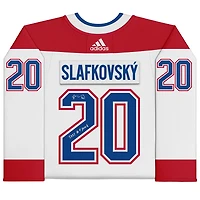 Maillot authentique adidas blanc autographié par Juraj Slafkovsky des Canadiens de Montréal avec l'inscription « 2022 #1 Pick »