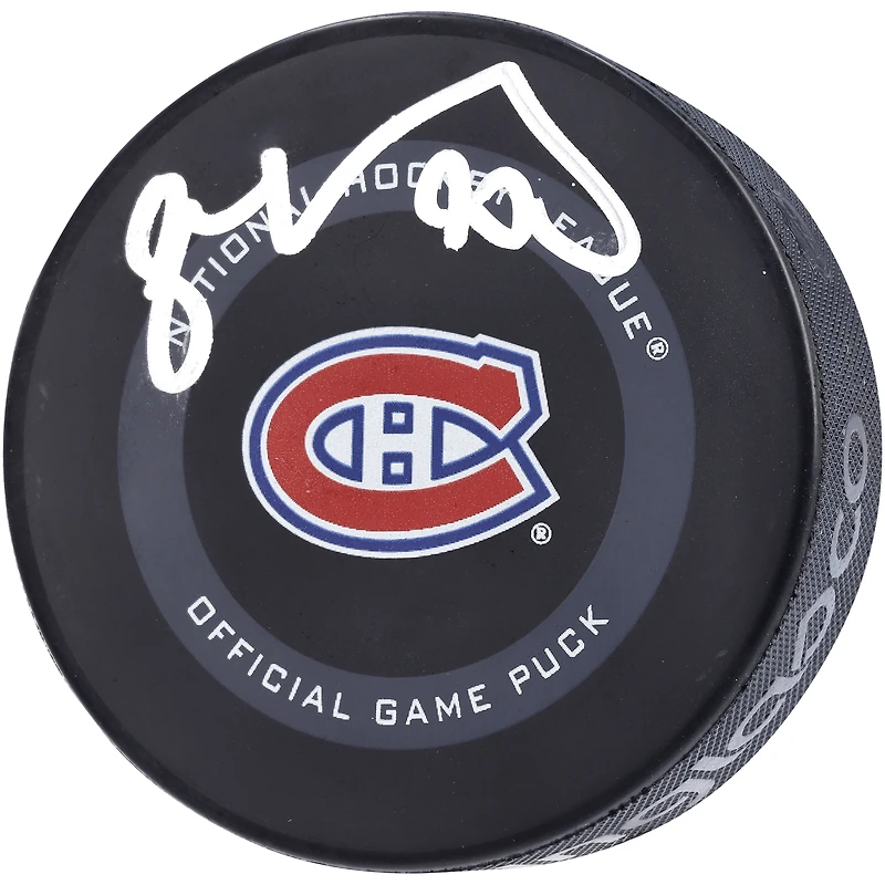 Juraj Slafkovsky Rondelle de match officielle autographiée des Canadiens de Montréal