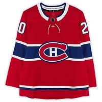 Maillot authentique adidas rouge autographié par Juraj Slafkovsky des Canadiens de Montréal avec inscription « 1st NHL HT 4-9-24 » - Édition limitée à 25 exemplaires