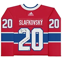 Juraj Slafkovsky Montreal Canadiens Autographed Red adidas Authentic Jersey with "1st NHL HT 4-9-24" Inscription - Limited Edition of 25