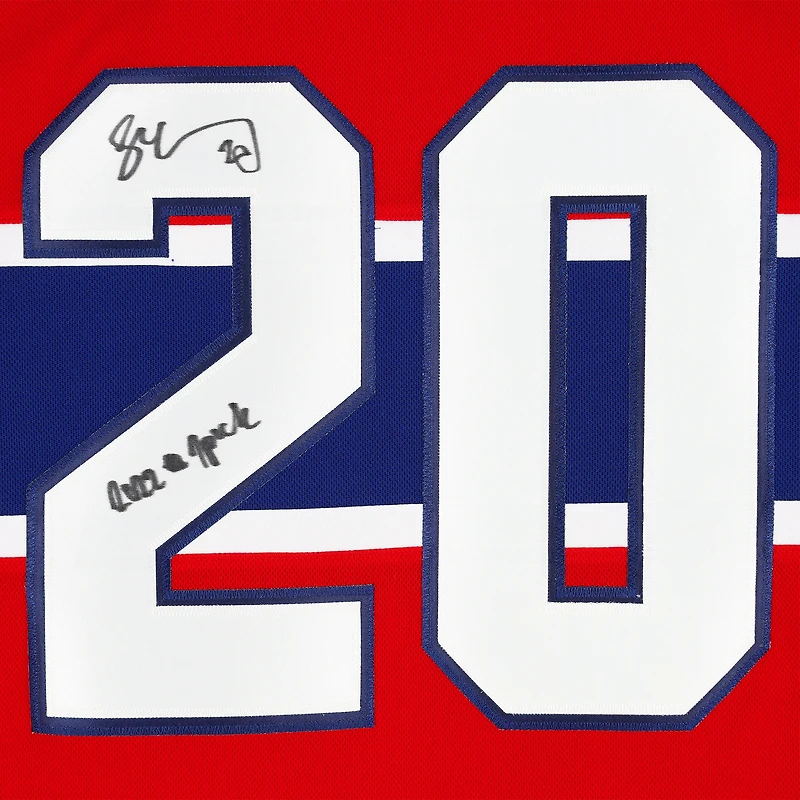 Maillot authentique Adidas rouge autographié par Juraj Slafkovsky des Canadiens de Montréal avec l'inscription « 2022 #1 Pick »