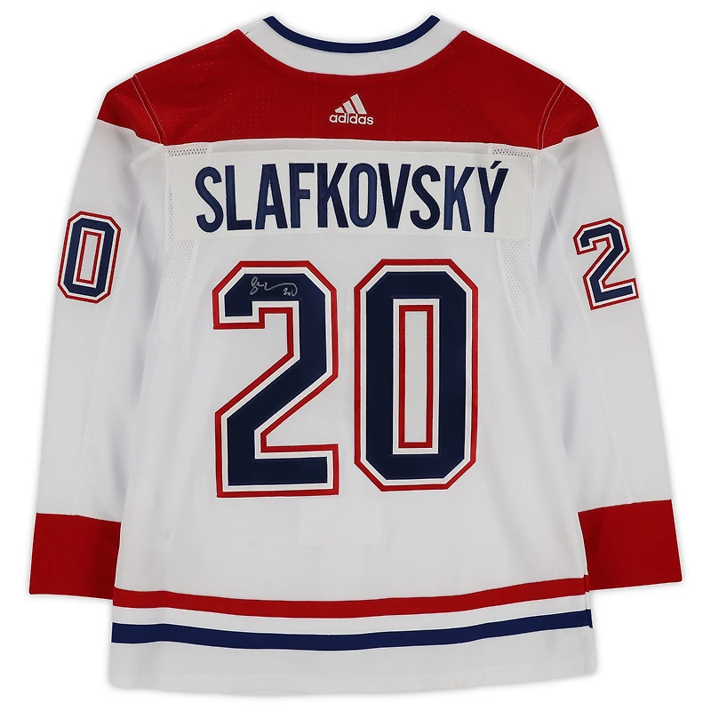 Juraj Slafkovsky Montreal Canadiens Autographed White adidas Authentic Jersey
