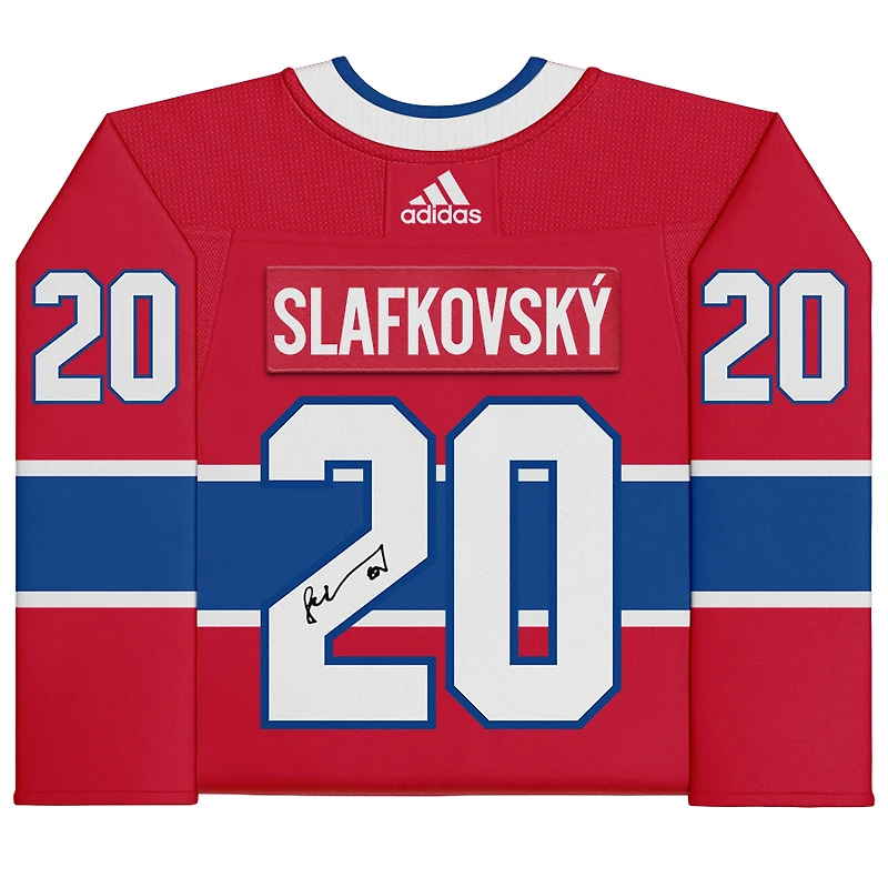 Juraj Slafkovsky Rouge Canadiens de Montréal Autographié Adidas Authentique Maillot