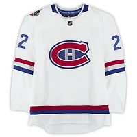 Karl Alzner Montreal Canadiens Practice-Used #22 White adidas Jersey vs. Ottawa Senators on December 16, 2017 - NHL 100 Classic - Worn During Warm-Ups