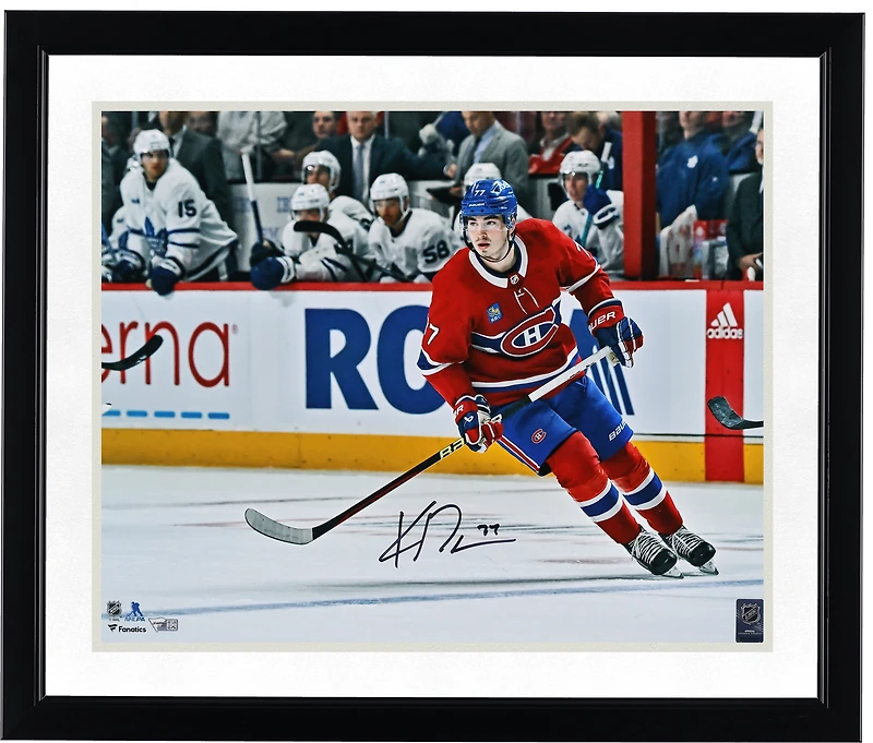 Kirby Dach Montreal Canadiens Autographed 16" x 20" Red Jersey Canadiens Debut Photograph