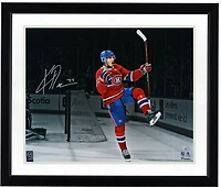 Kirby Dach Montreal Canadiens Autographed 16" x 20" Red Jersey Celebrating Photograph