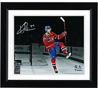 Kirby Dach Montreal Canadiens Autographed 8" x 10" Red Jersey Celebrating Photograph