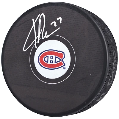 Rondelle de hockey autographiée par Kirby Dach des Canadiens de Montréal
