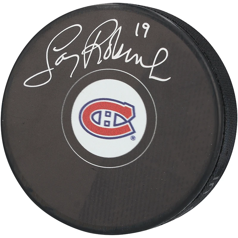 Rondelle de hockey autographiée par Larry Robinson des Canadiens de Montréal