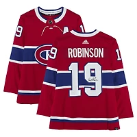 Maillot rouge adidas autographié de Larry Robinson, Canadiens de Montréal