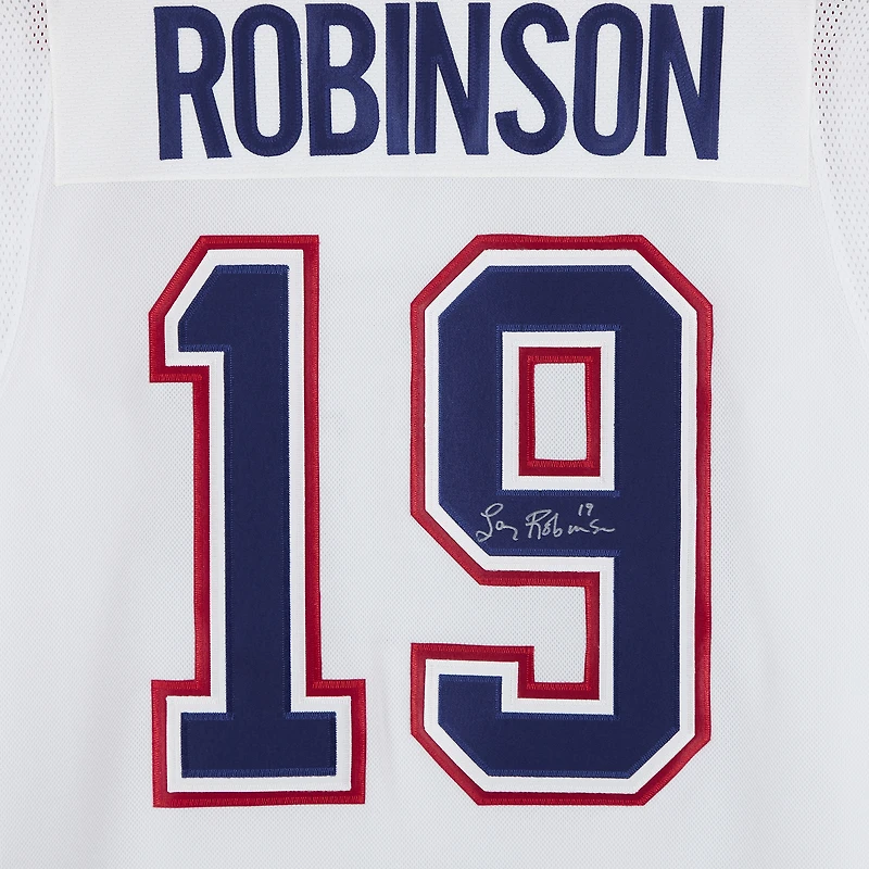 Maillot blanc adidas autographié de Larry Robinson, Canadiens de Montréal