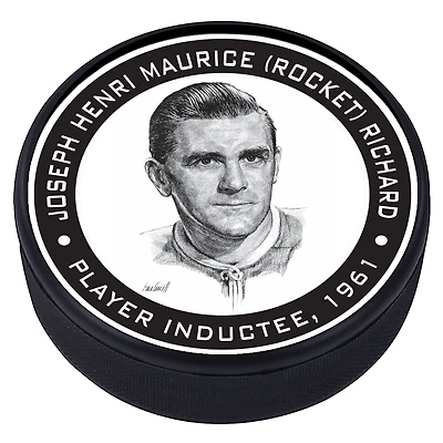 Maurice Richard Montreal Canadiens - Legends Line Textured Hockey Puck