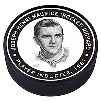 Maurice Richard Montreal Canadiens - Legends Line Textured Hockey Puck