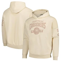 Men's Levelwear Cole Caufield Khaki Montreal Canadiens Name & Number Pullover Hoodie